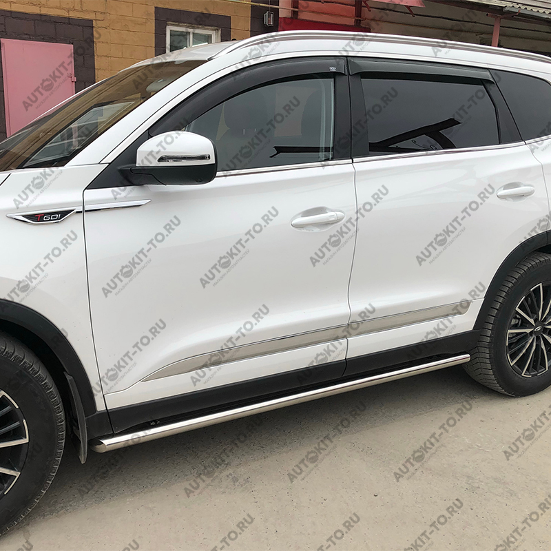 Защита штатного порога труба CHERY Tiggo 8 Pro Max 2022